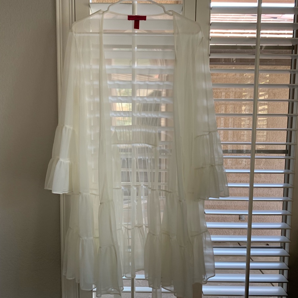 Betsey Johnson Sheer White Robe